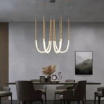 Подвесная светодиодная люстра Inodesign Alrik CH Brass 44.1512