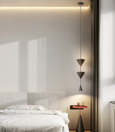 Подвесной светодиодный светильник Inodesign Lester Black 44.1555