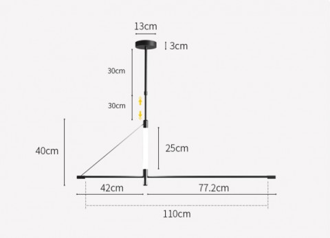 Светильник на штанге Inodesign Ren Black 40.8511